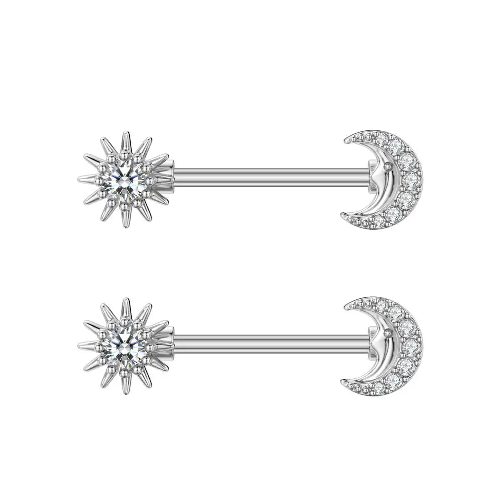 Fashion Zircon Adhesive Nail Piercing Jewelry - Lootquake
