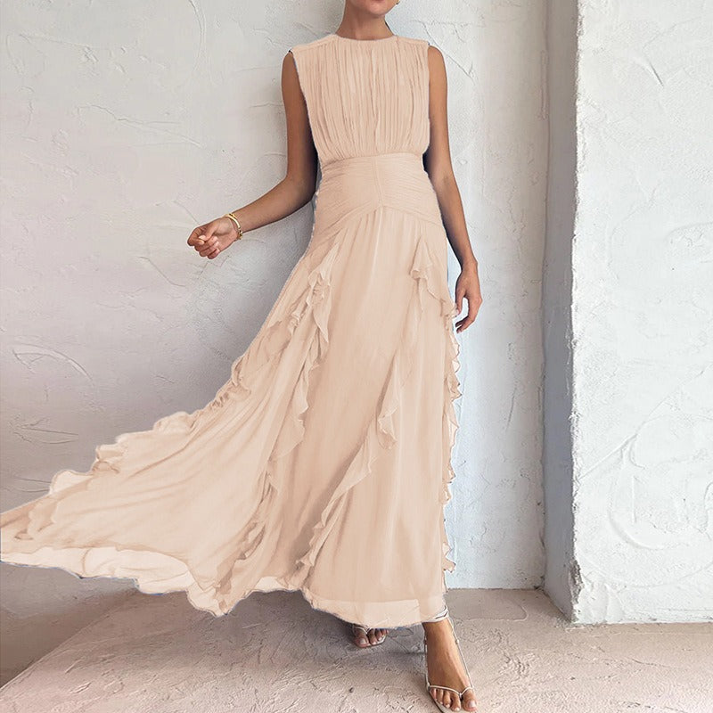 Vestido de gasa elegante y sexy francés nuevo