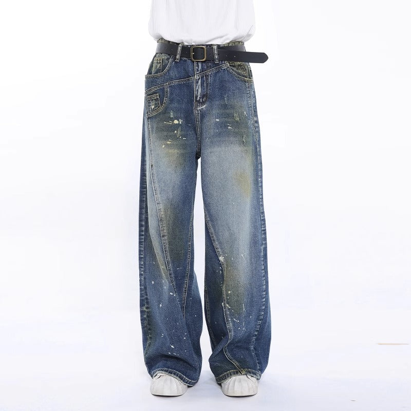 Fashion Brand Personalized Three-dimensional Cut Stitching Jeans Men - Lootquake
