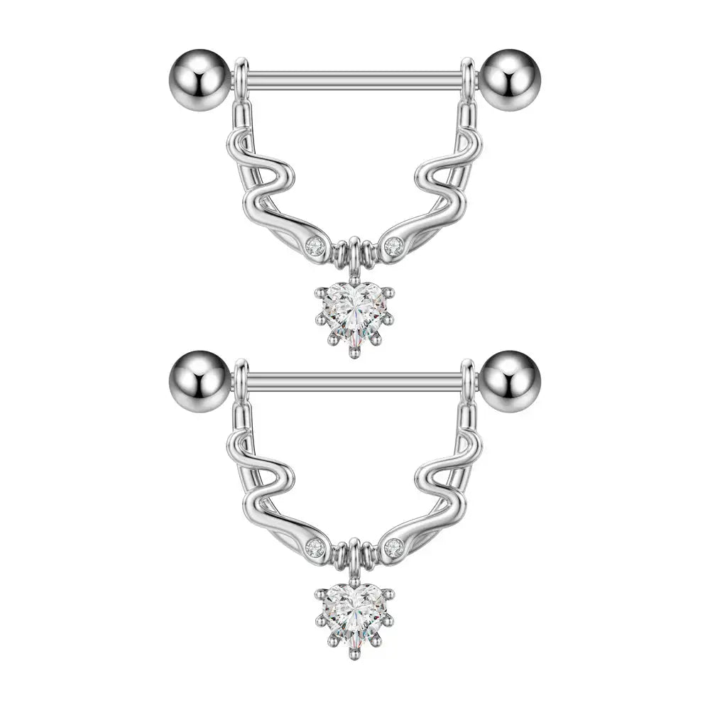 Fashion Zircon Adhesive Nail Piercing Jewelry - Lootquake