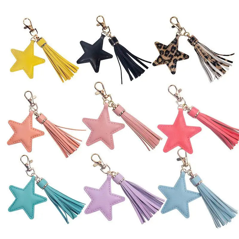 Creative Pentagram Tassel Tassel Luggage Keychain - Lootquake