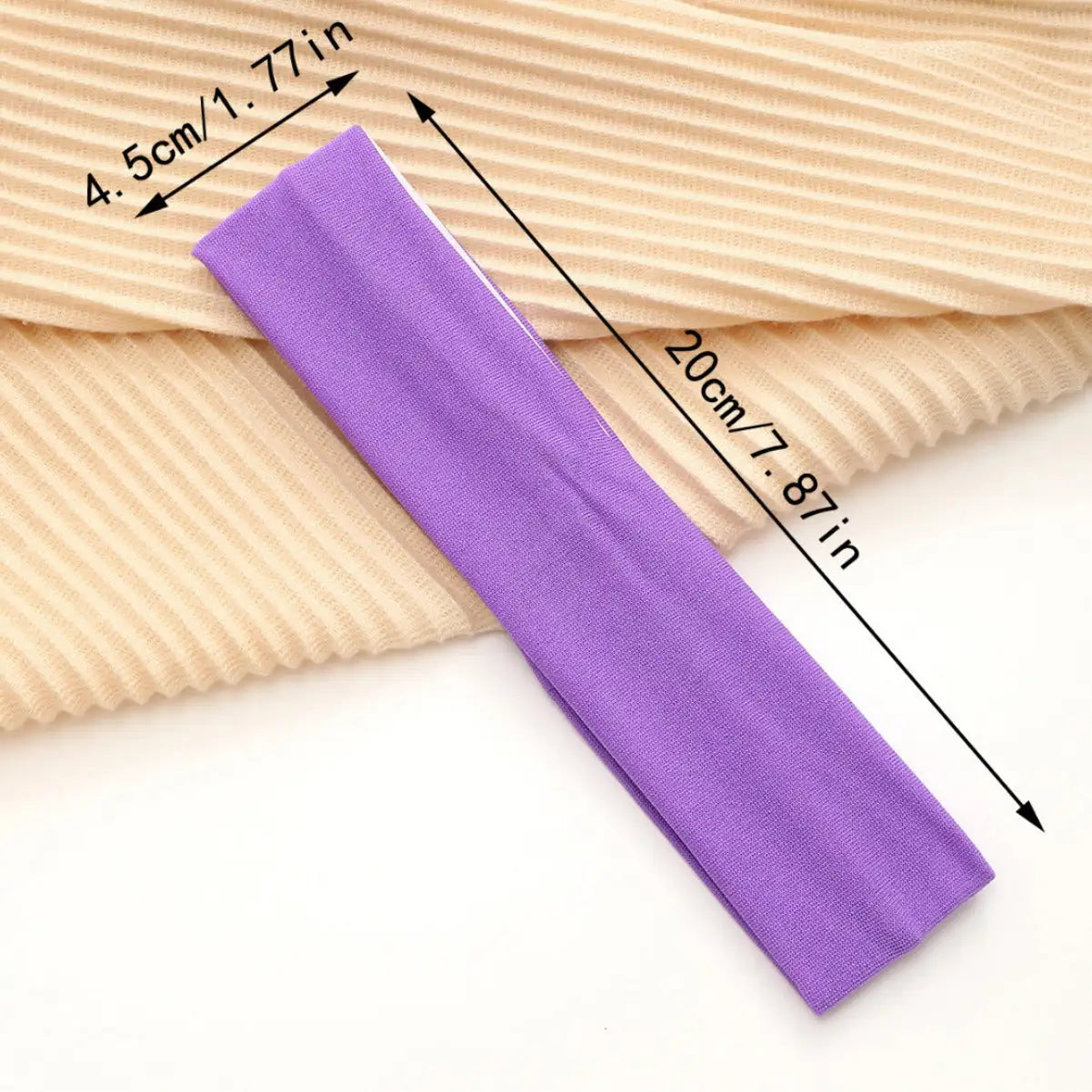 European And American Hot Solid Color Hair Band High Elastic Sports - Lootquake