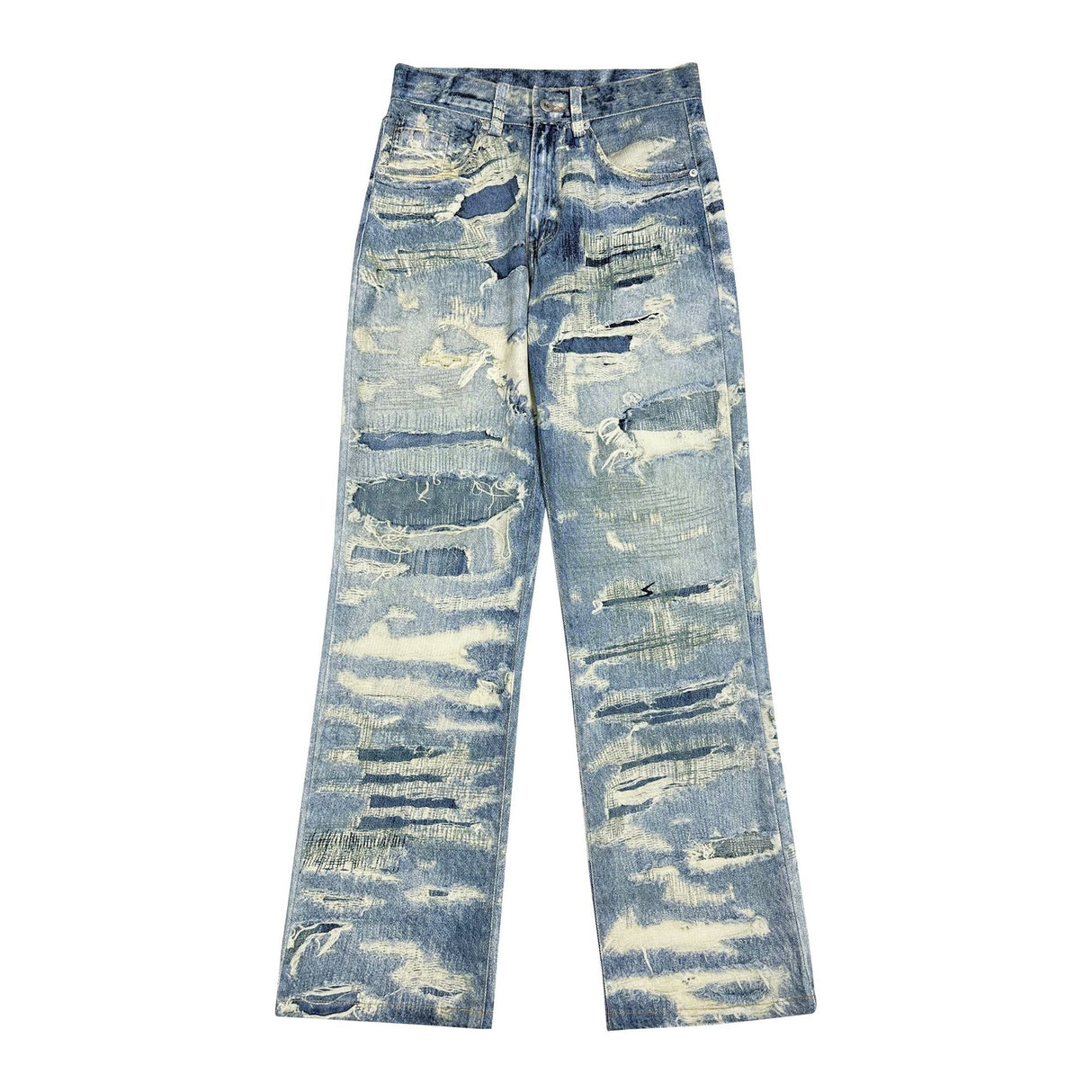 American Street Fashion Ripped Cool Loose Denim Trousers - Lootquake