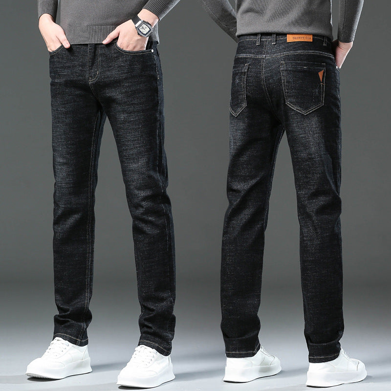 Men's Casual Loose Straight High Stretch Jeans - Lootquake