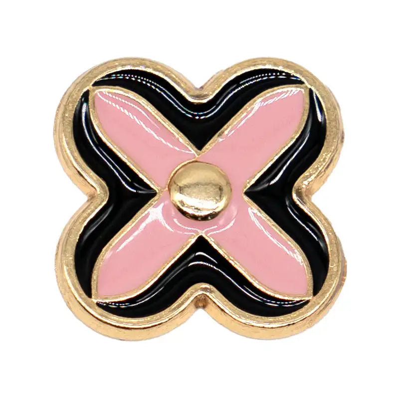 Metal Hole Shoes Flower Shoe Buckle Alloy Pearl - Lootquake