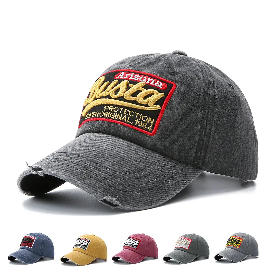 Washed Baseball Cap Patch Letters Hat - Lootquake