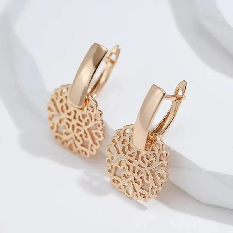 Fashionable Rose Gold Real Gold Plated Earrings - Lootquake
