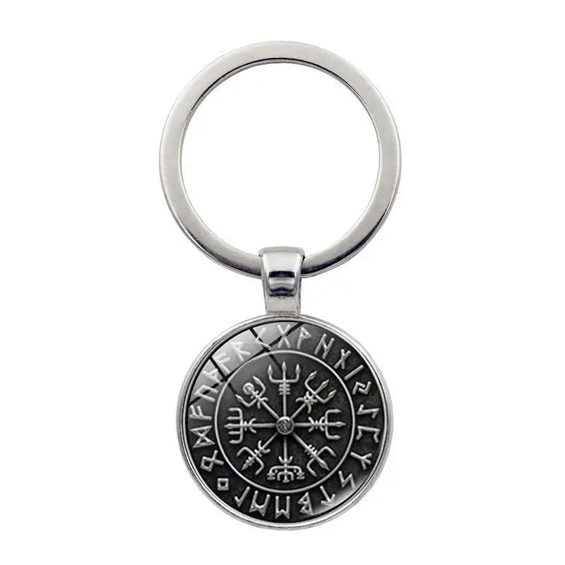 Nordic Viking Compass Pattern Keychain Pendant - Lootquake