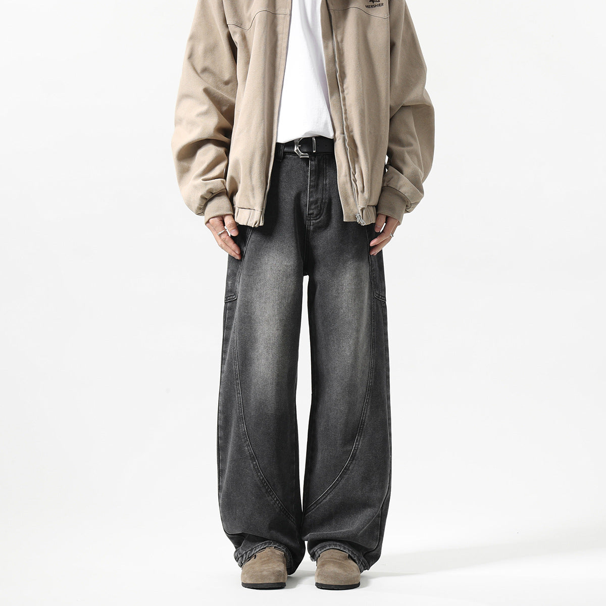 New Men's Matchet Pants Stitching Three-dimensional Design Trousers - Lootquake