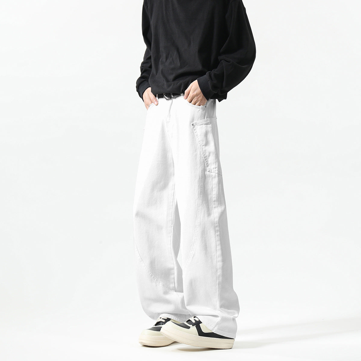 New Men's Matchet Pants Stitching Three-dimensional Design Trousers - Lootquake