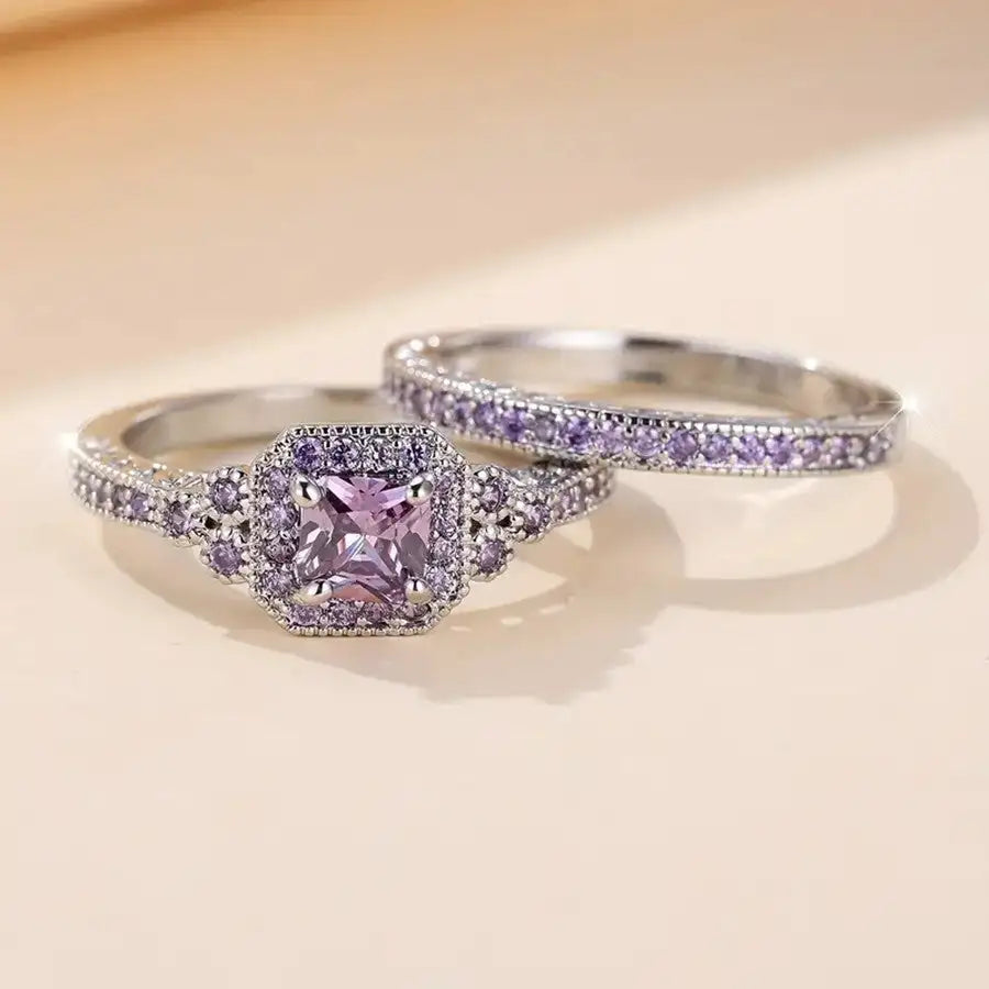 European And American Ladies Fashion Wedding Ring Set - Lootquake