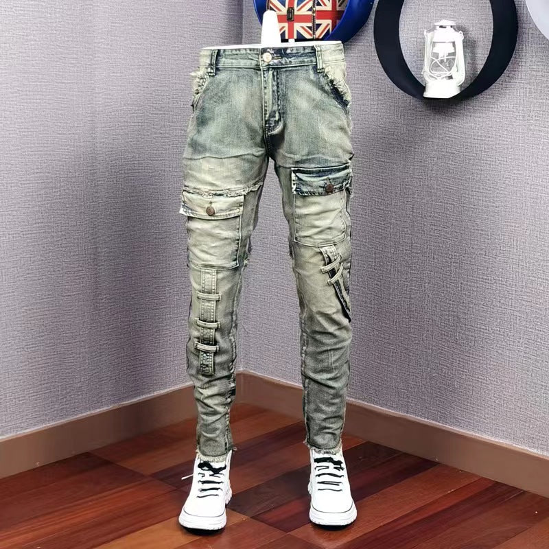 Men's Personality All-matching Fashion Casual Ripped Jeans - Lootquake