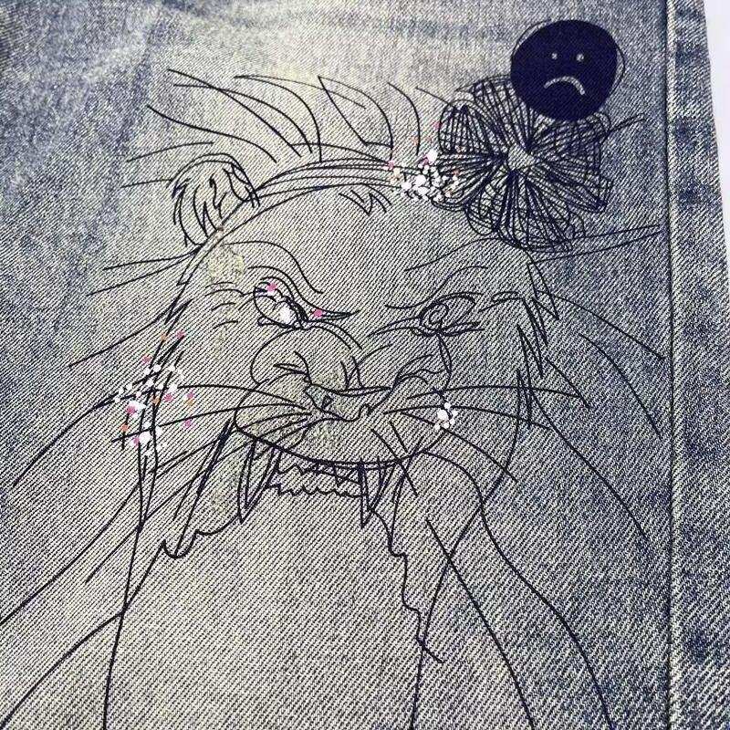 Personalized Letter Jeans Hip Hop Ins Trendy High Street - Lootquake