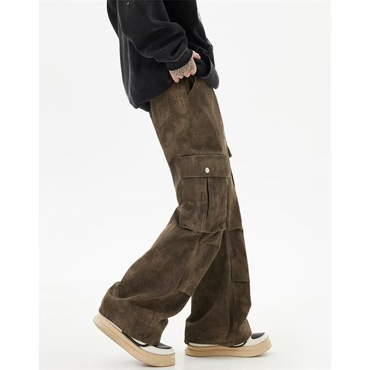 High Street Pu Shuai Camouflage Slacks Male Autumn Trousers - Lootquake