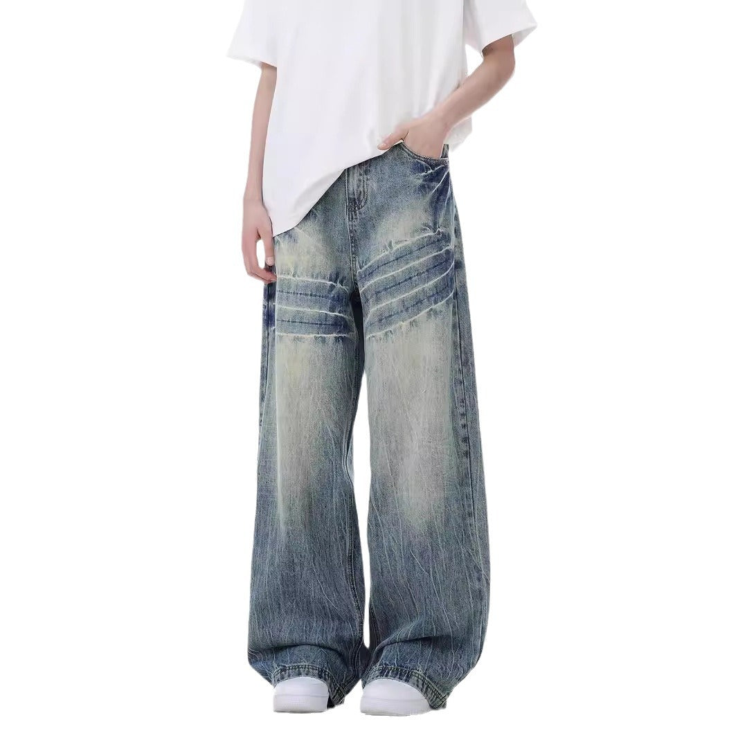 Loose Wide Leg Jeans American High Street - Lootquake