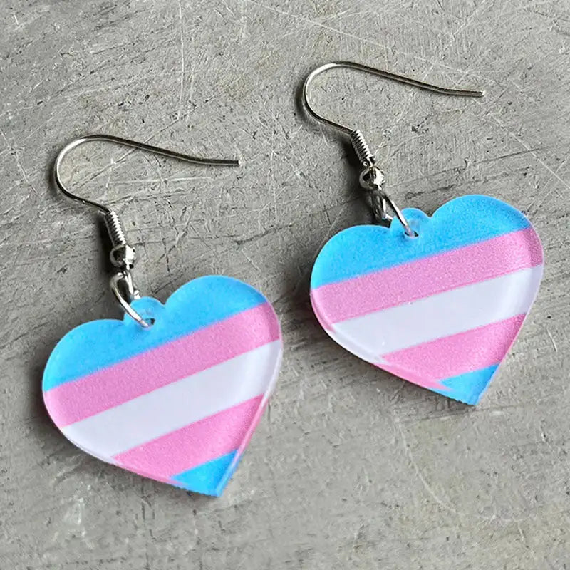 Rainbow Geometric Simple Multi-color Love Heart - Lootquake