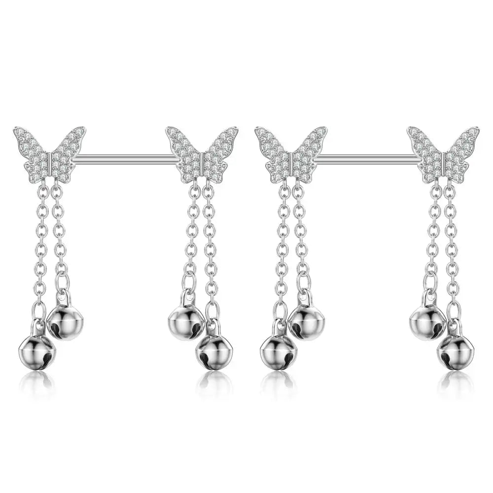 Fashion Zircon Adhesive Nail Piercing Jewelry - Lootquake