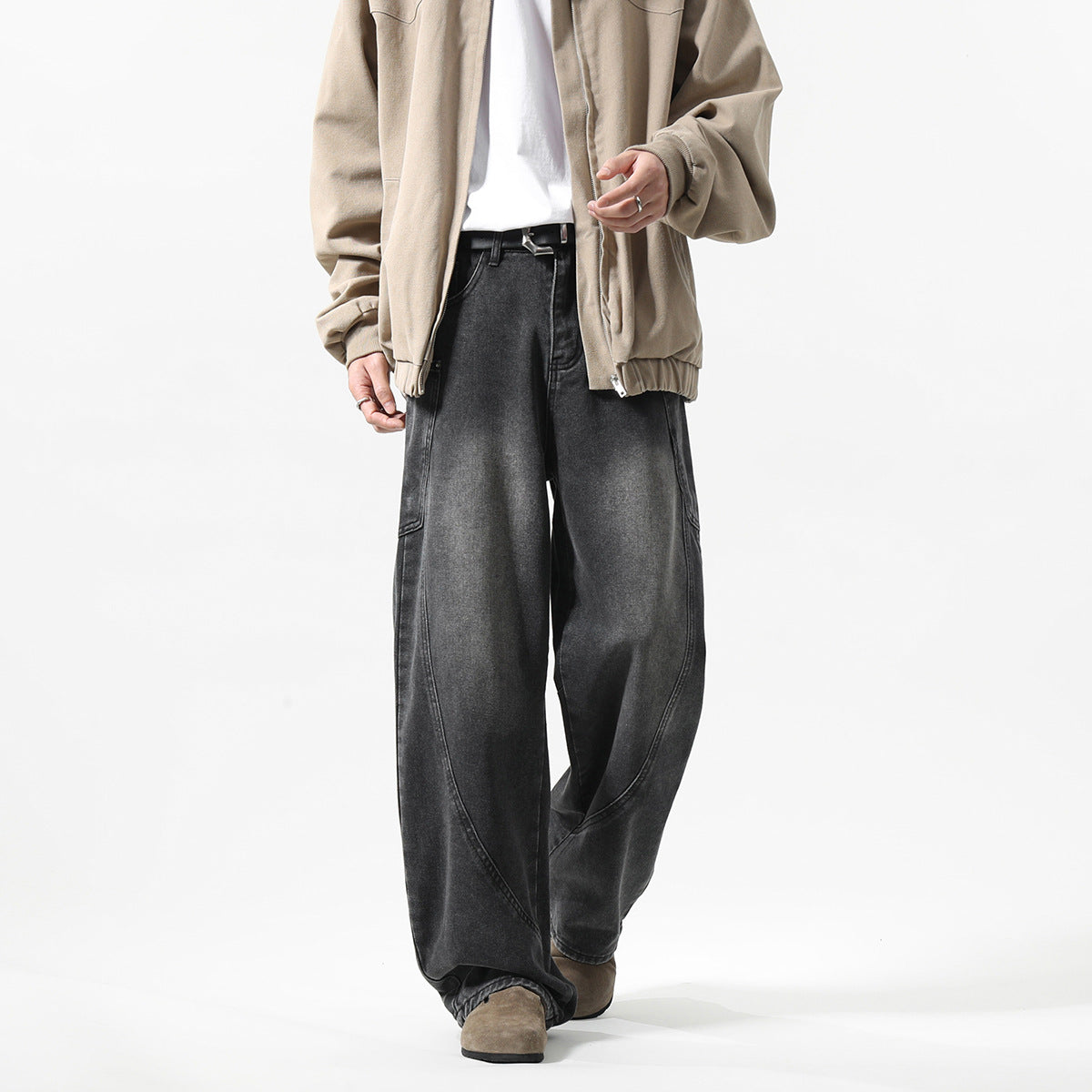 New Men's Matchet Pants Stitching Three-dimensional Design Trousers - Lootquake