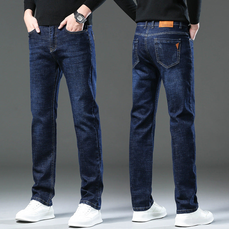 Men's Casual Loose Straight High Stretch Jeans - Lootquake