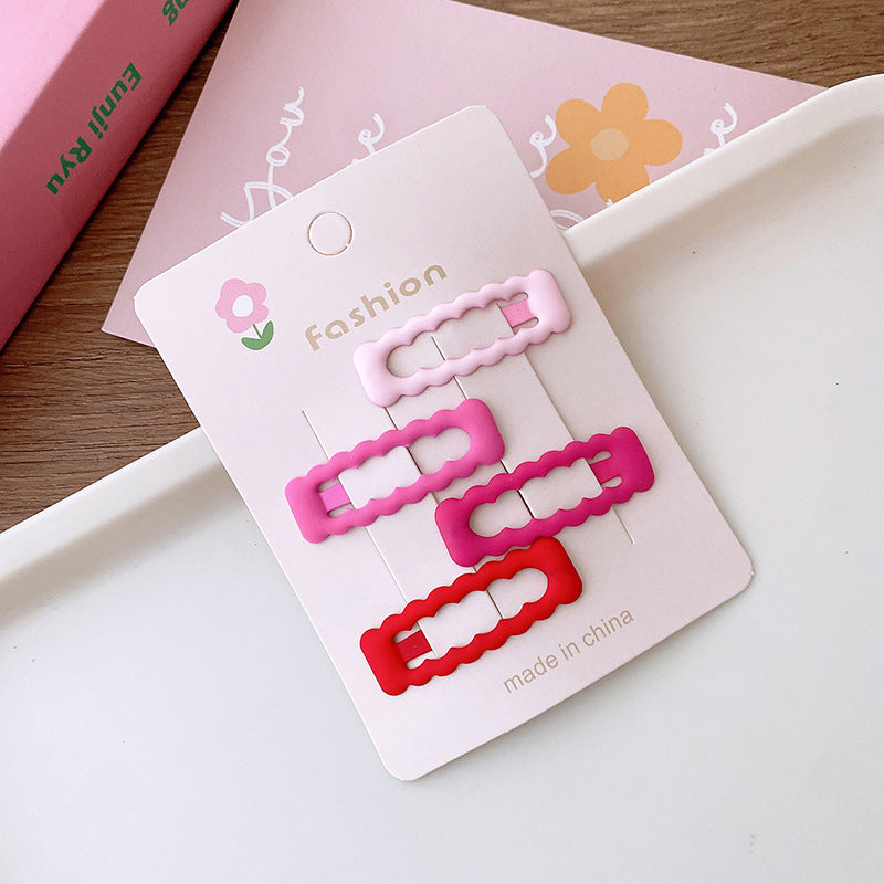 Sweet Rose Hollow Heart Five-star Barrettes