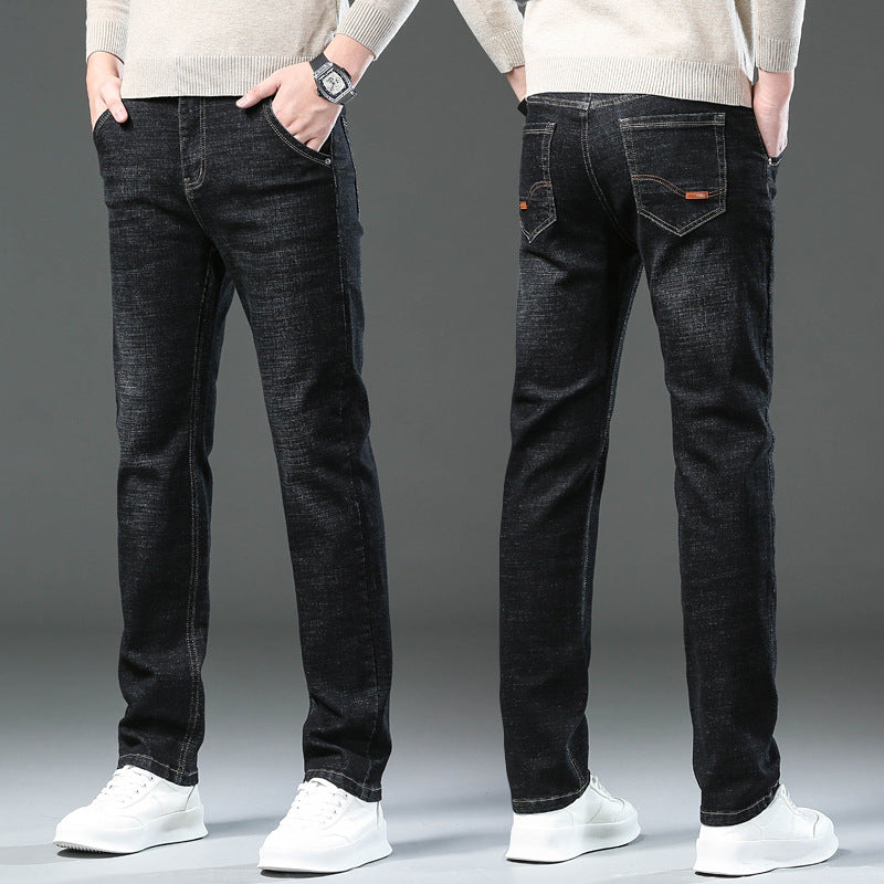 Men's Casual Loose Straight High Stretch Jeans - Lootquake