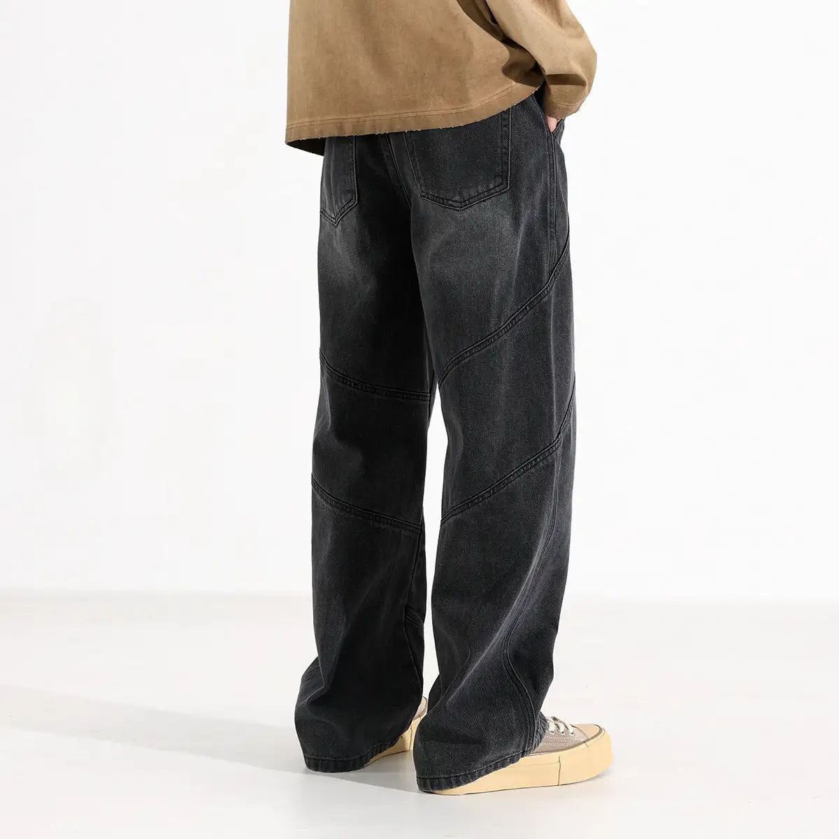 Trendy Washed Old Straight-leg Wide-leg Pants - Lootquake