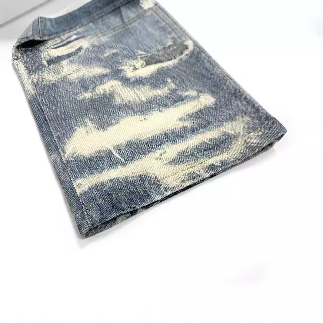 American Street Fashion Ripped Cool Loose Denim Trousers - Lootquake