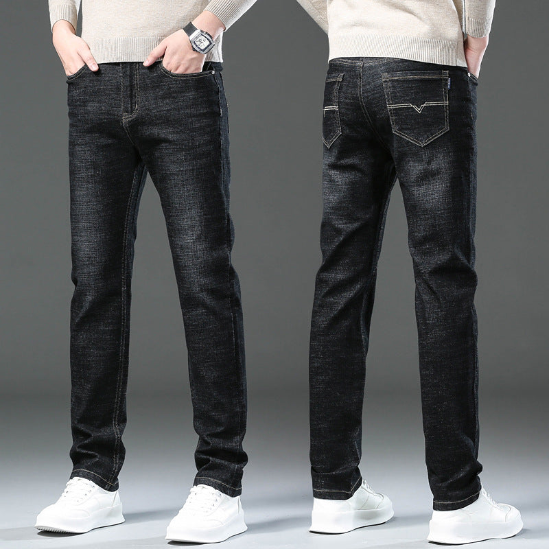 Men's Casual Loose Straight High Stretch Jeans - Lootquake