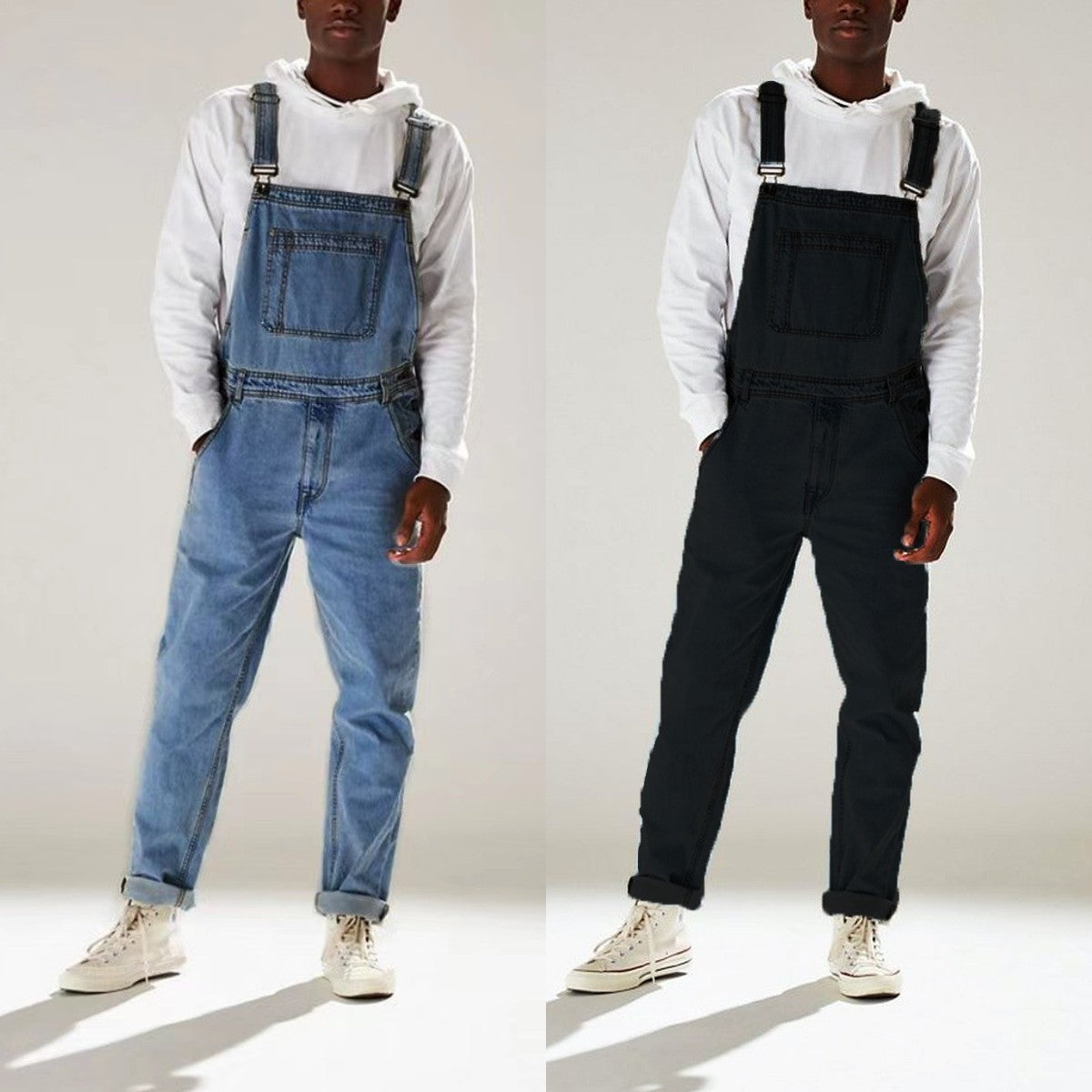 Suspender Pants Suspenders One-piece High Waist Men's Jeans - Lootquake