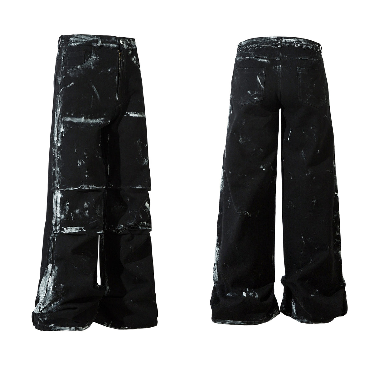 Men's American-style Retro Heavy-duty Painted Multi-pocket Jeans - Lootquake