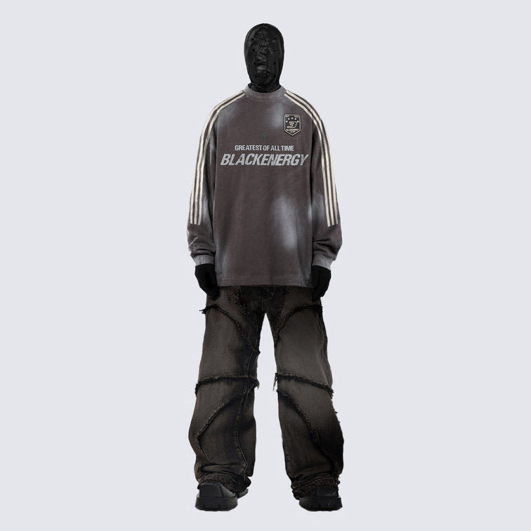 Street Fashion Vintage Jeans Raw Edges Design - Lootquake