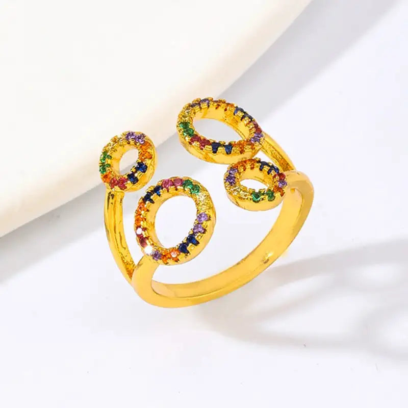 European And American Fashion And Fully-jewelled Hollow Butterfly Opening Ring Women - Lootquake