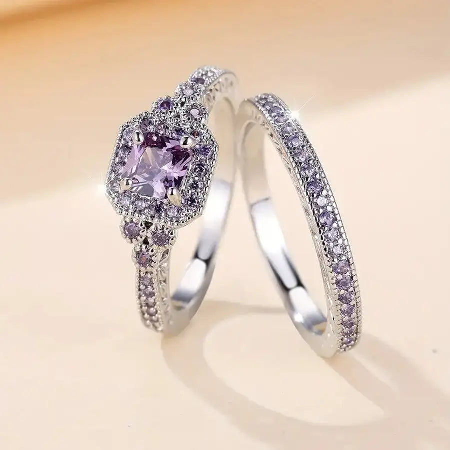 European And American Ladies Fashion Wedding Ring Set - Lootquake