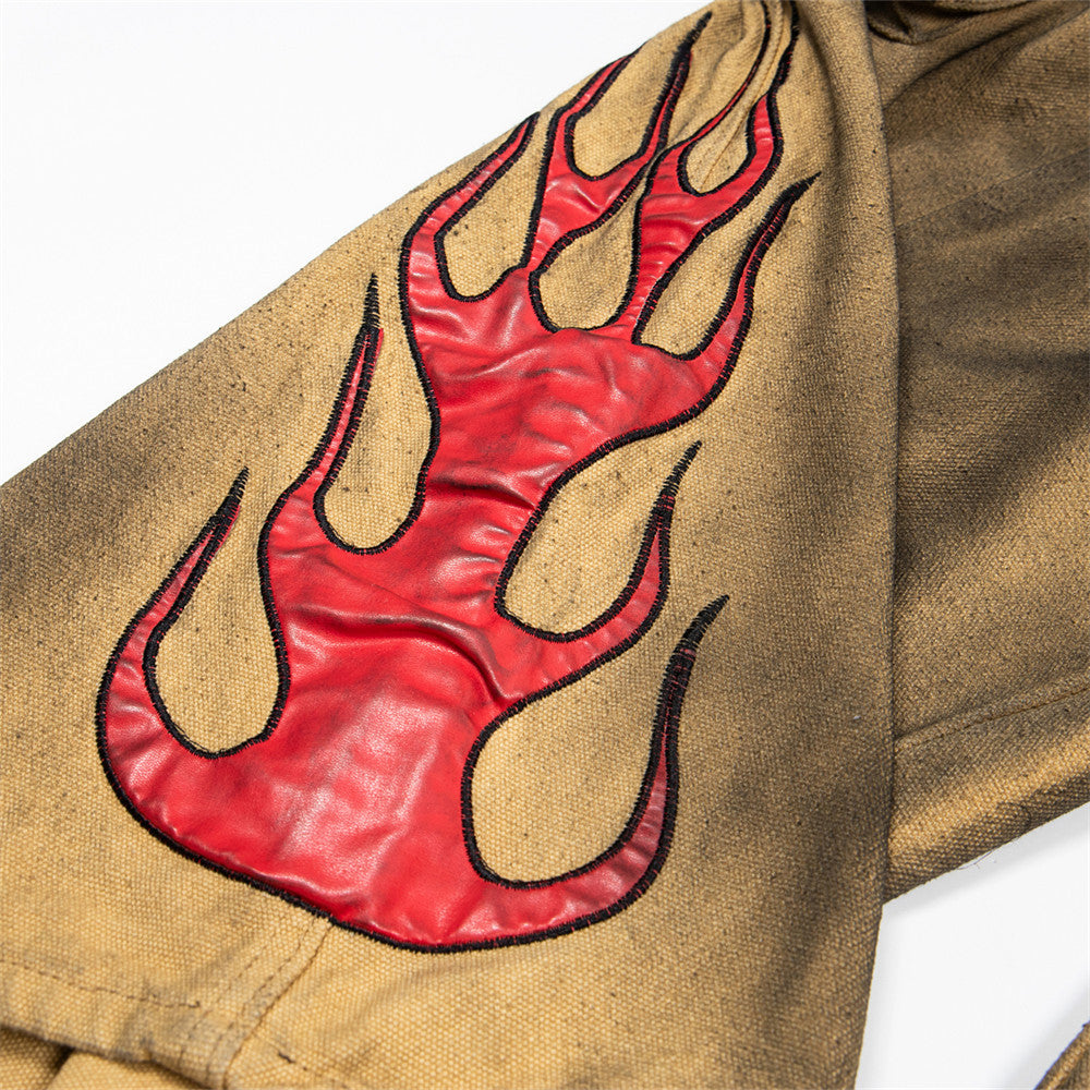 Waste Soil Wind Tie-dyed Old Dirty Cargo Jeans Men - Lootquake