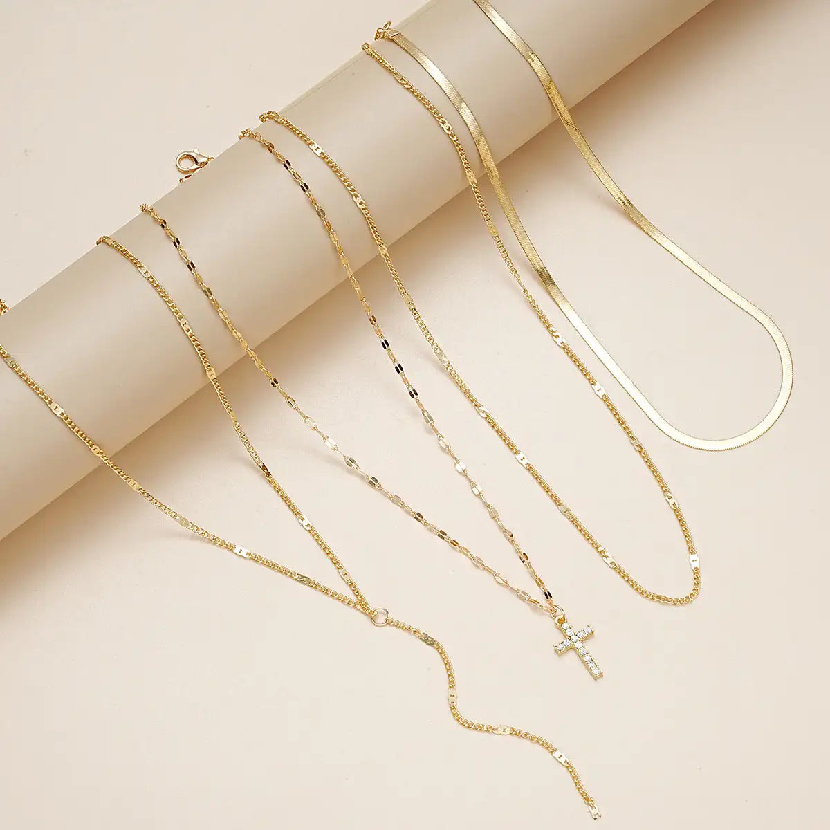 Fashion Special-interest Vintage Cross Pendant Clavicle Chain Multi-layer - Lootquake