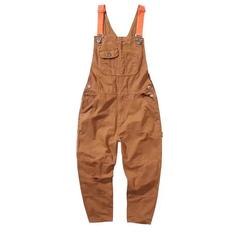 Fashion Men's Straight Cargo Suspender Jumpsuit - Lootquake