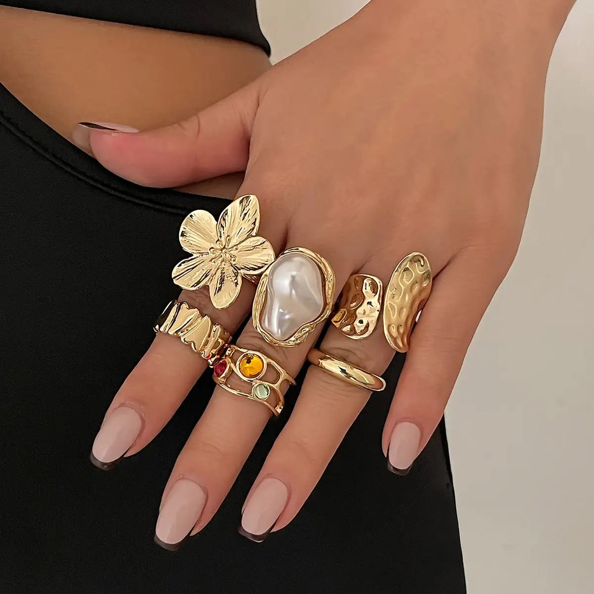 French Style Baroque Pearl Ring - Lootquake
