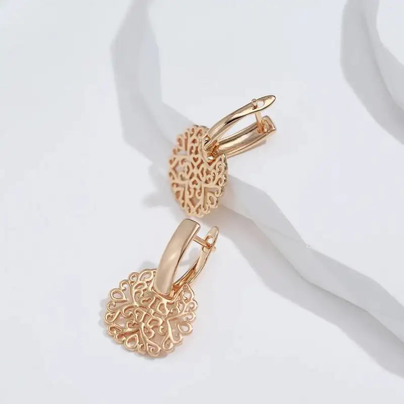 Fashionable Rose Gold Real Gold Plated Earrings - Lootquake