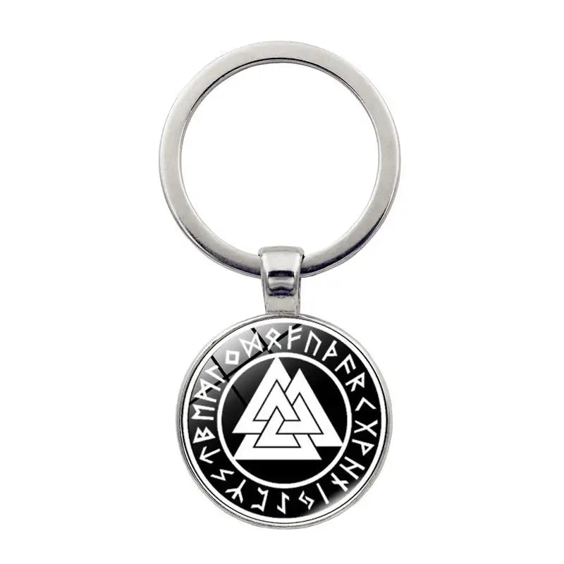 Nordic Viking Compass Pattern Keychain Pendant - Lootquake