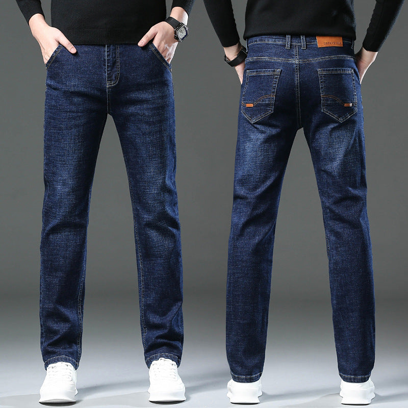 Men's Casual Loose Straight High Stretch Jeans - Lootquake