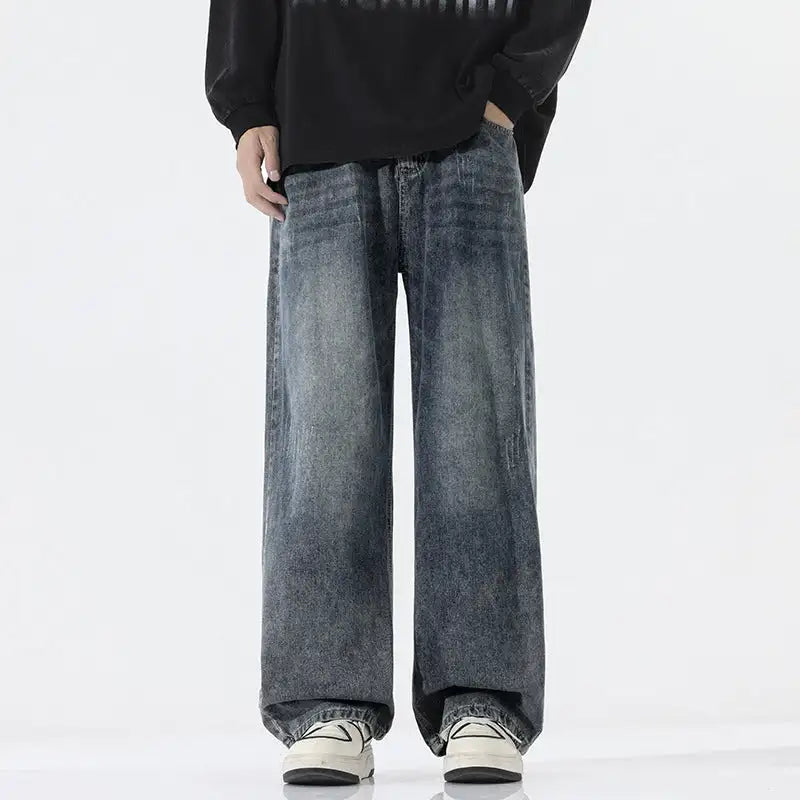 American Retro Straight Jeans Men's All-match Casual - Lootquake