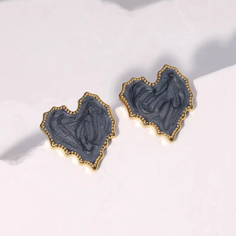 Simple Temperament Stainless Steel Studs 18K Gold Plating Does Not Fade