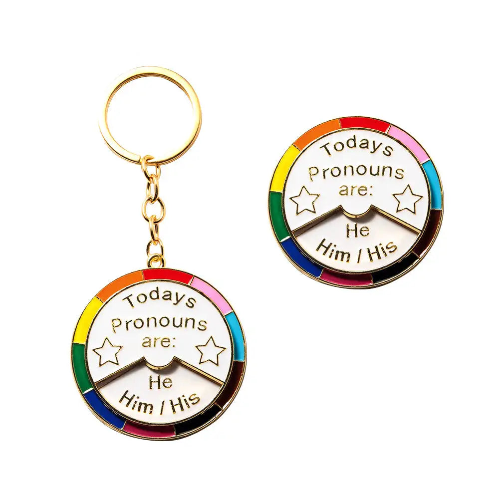 Daily Plural Select Rainbow Brooch Keychain - Lootquake