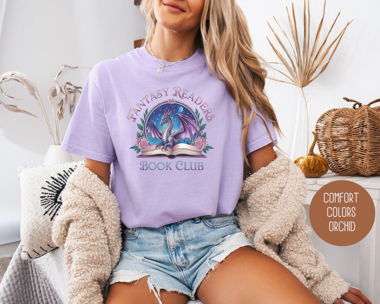 Fantasy Readers Book Club Comfort Colors Shirt-5