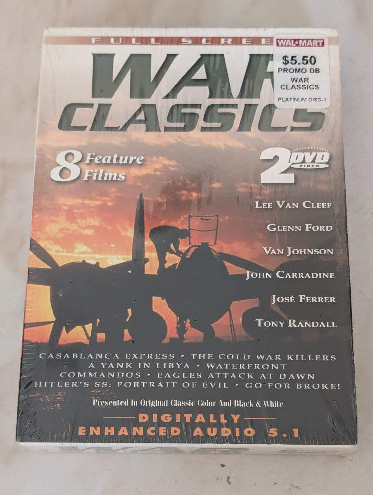 DVD Clásicos de Guerra - Vol. 1: 8 Largometrajes - Casablanca Express, Waterfront, Asesinos de la Guerra Fría, Un yanqui en Libia, Las SS de Hitler: Retrato del Mal, Ataque de las Águilas al Amanecer, Comandos, Apuesta por Todo