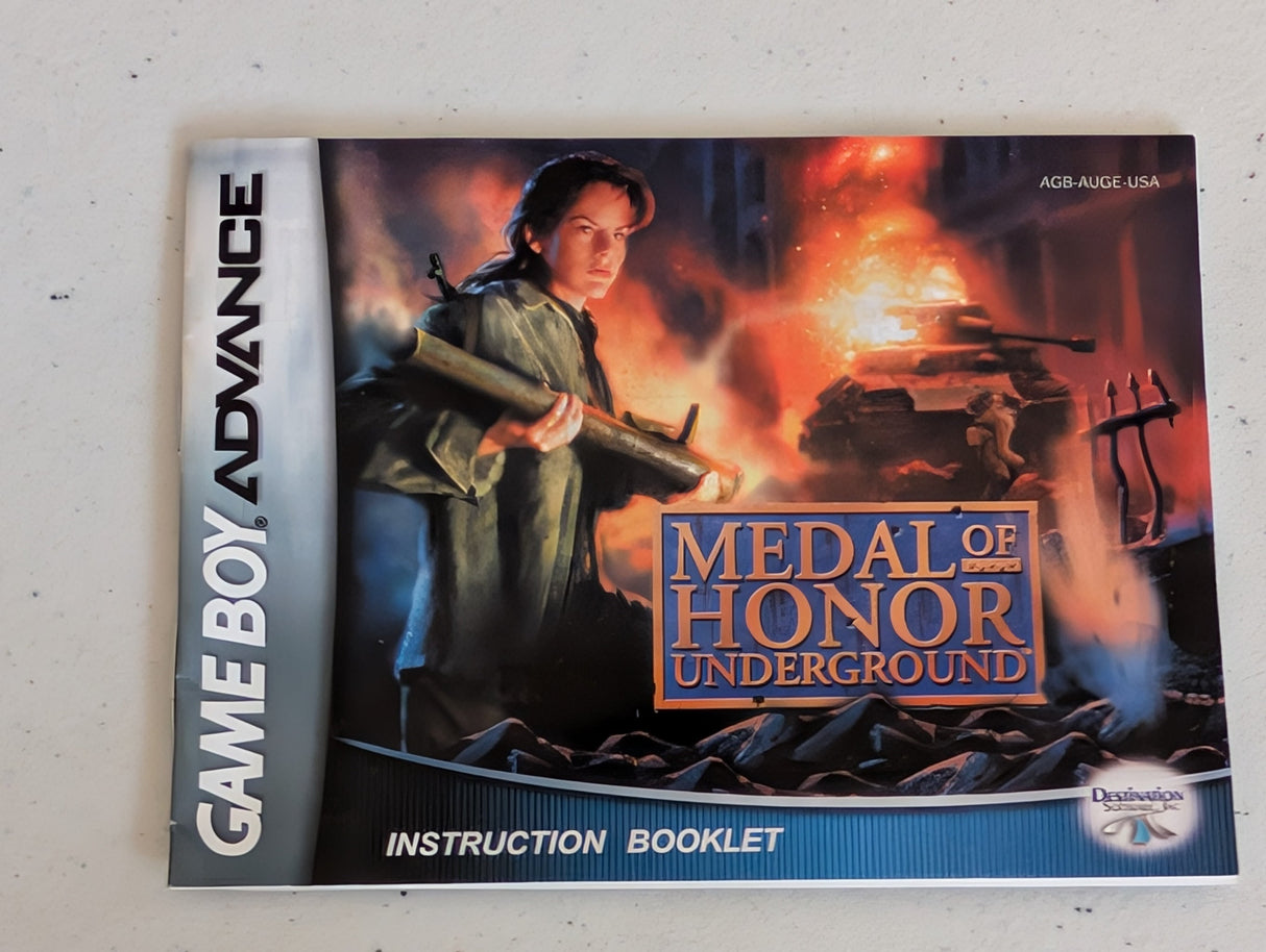 Medal of Honor: Underground Folleto de instrucciones del videojuego Gameboy Advance