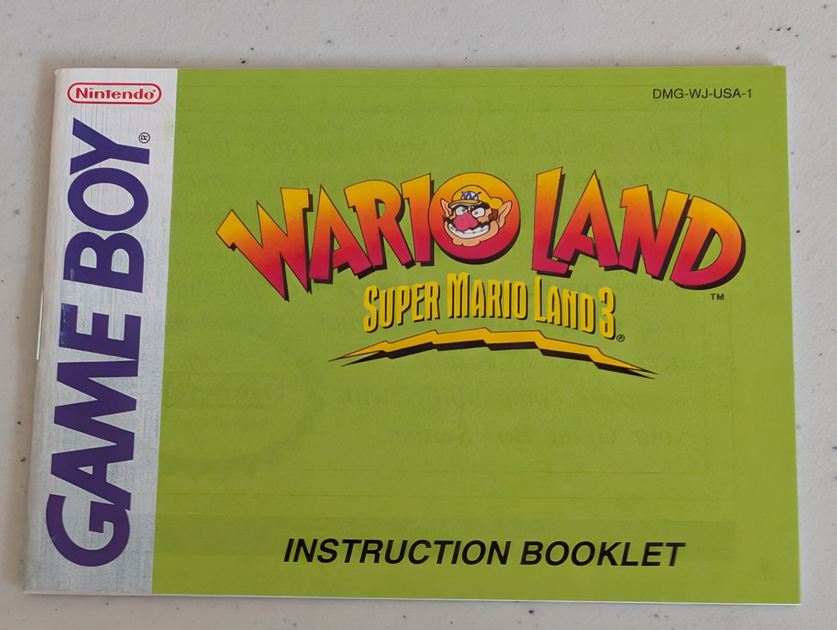 Wario Land: Super Mario Land 3 Manual de instrucciones del videojuego Gameboy