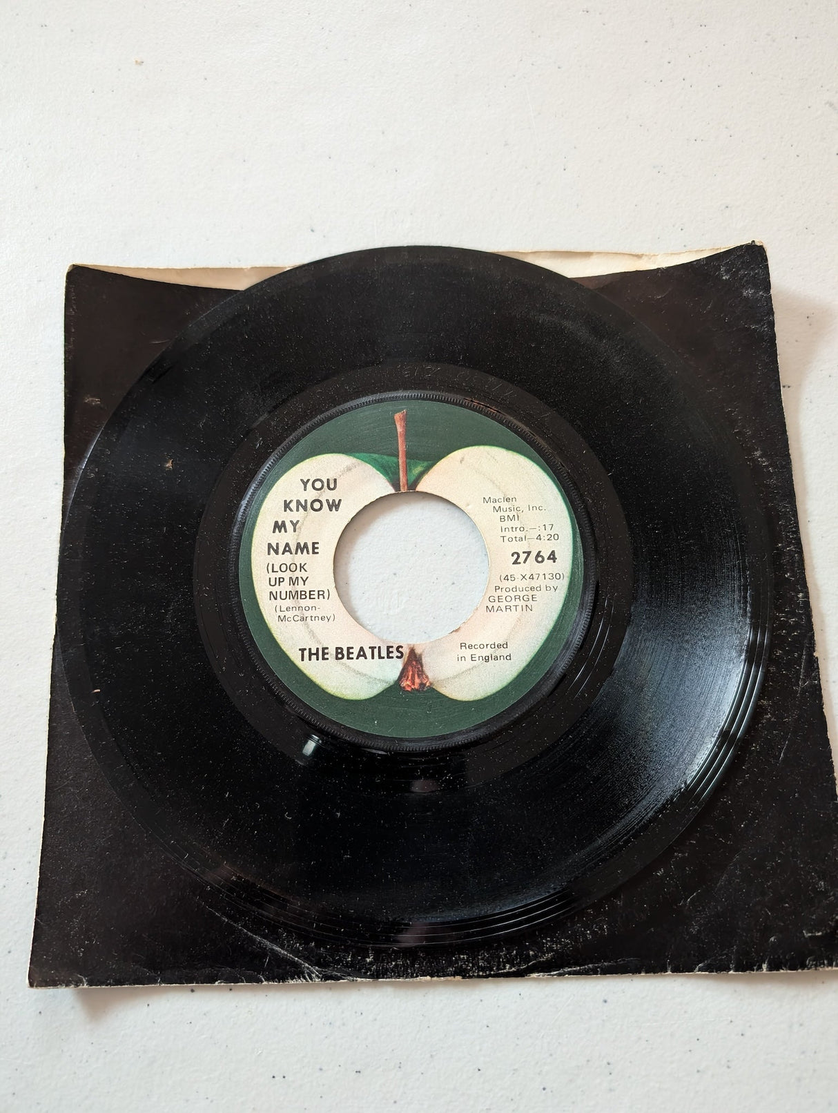 THE BEATLES - Let It Be - You Know My Name Apple Records (7 pulgadas, 45 RPM, sencillo, álbum de vinilo)