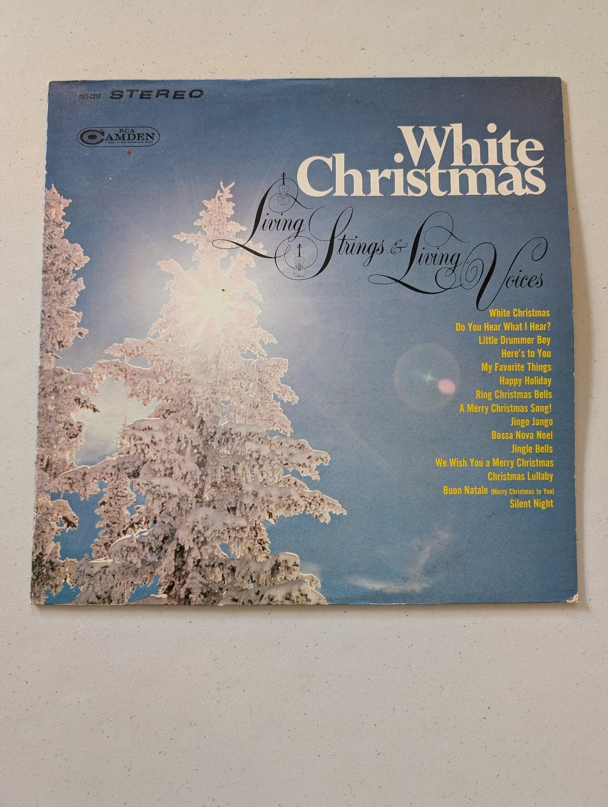Living Strings & Living Voices ORIG OZ LP White Christmas EX '68 RCA Jazz Pop (álbum de vinilo navideño)