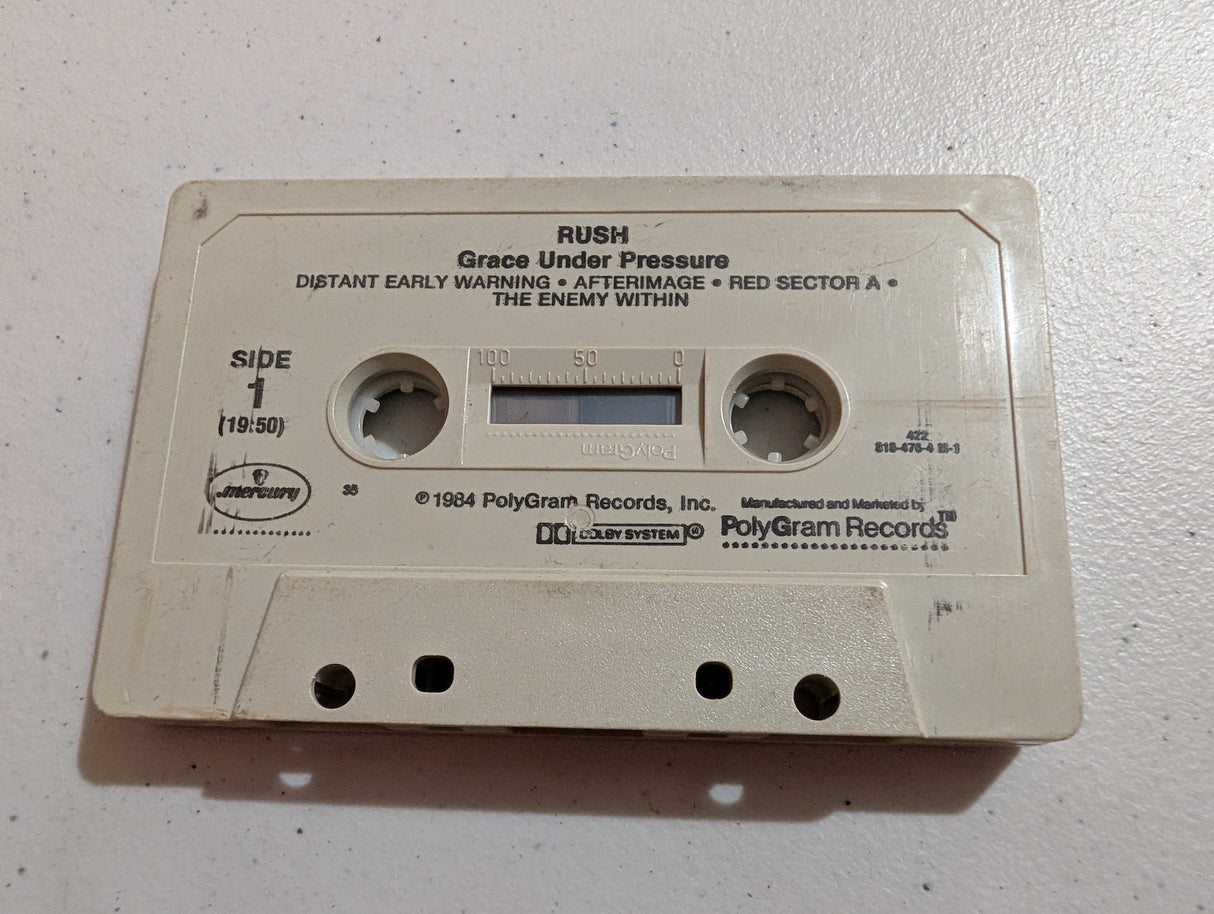 RUSH Grace Under Pressure - SOLO CASSETTE EE. UU. 1984